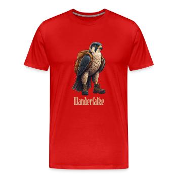 Faucon pèlerin Randonnée Faucon - T-shirt bio Premium Homme - rouge - Devant - Damien (186cm)