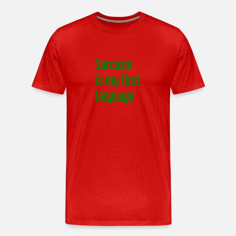 Sarkasmus-Profi - Männer Premium Bio T-Shirt - Rot