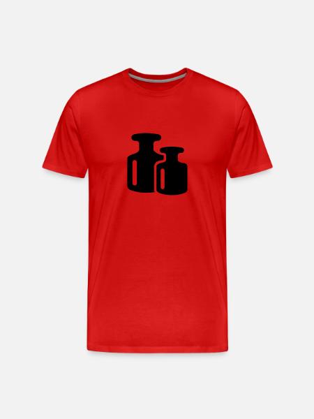 Gewicht - Männer Premium Bio T-Shirt - Rot
