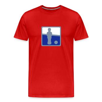Kicker - Männer Premium Bio T-Shirt - Rot - Vorne - Damien (186cm)