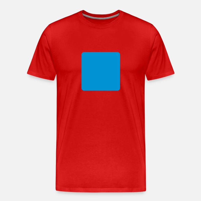 Quadrat - Männer Premium Bio T-Shirt - Rot