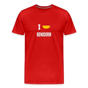 J'aime l'Espagne BENIDORM - T-shirt bio Premium Homme - rouge - Devant - Damien (186cm)