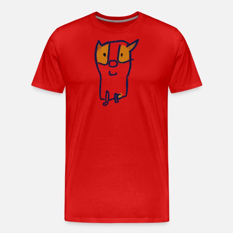 Wütendster Dämonenhund - Männer Premium Bio T-Shirt - Rot