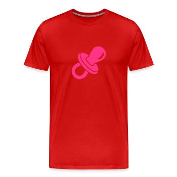 Sucette - T-shirt bio Premium Homme - rouge - Devant - Damien (186cm)