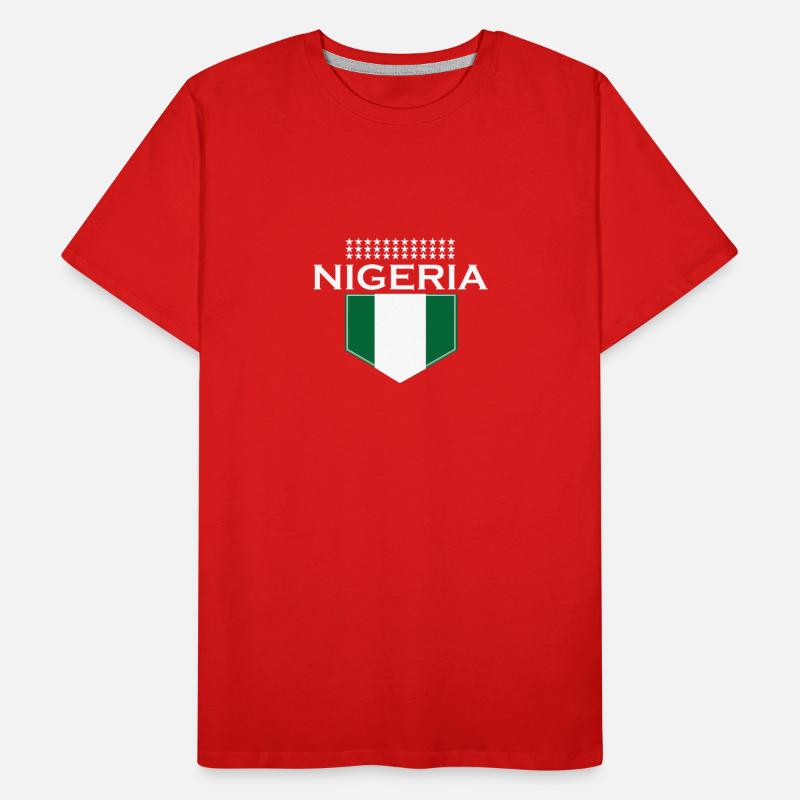 Vert blanc vert Nigeria design 1 par Eisach T-shirt bio Premium Homme