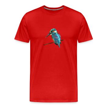 triangles d'oiseaux - T-shirt bio Premium Homme - rouge - Devant - Damien (186cm)