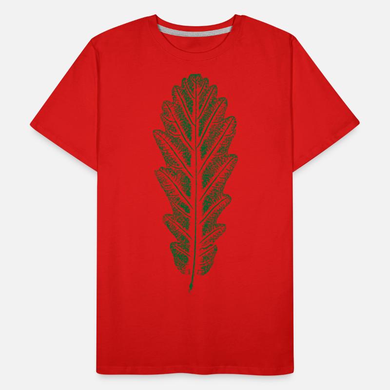Eiche - Blatt / Eichenblatt - DRUCK Männer Premium Bio T-Shirt