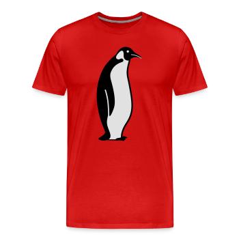 manchot - T-shirt bio Premium Homme - rouge - Devant - Damien (186cm)