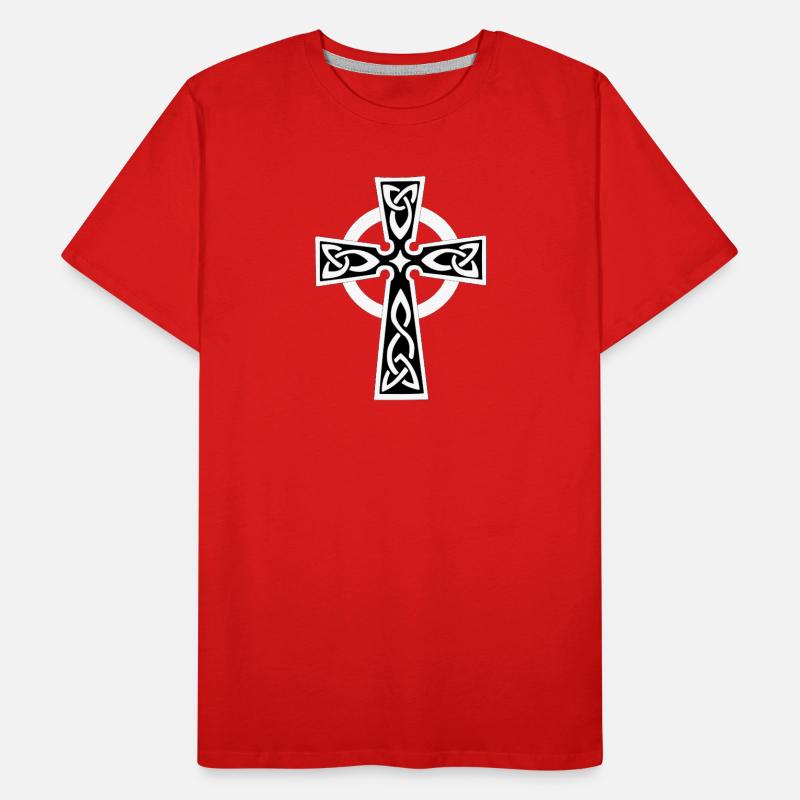 Celtic or Celtic cross white Men's Premium Organic T-Shirt
