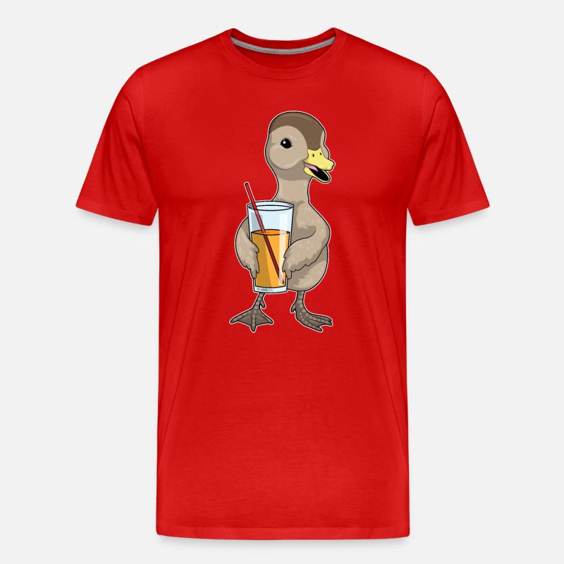 Ente Saft - Männer Premium Bio T-Shirt - Rot