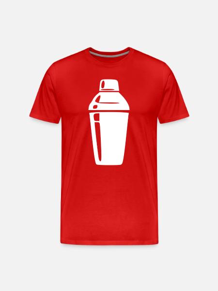 Cocktail Shaker Cocktail Bar Gift Bartender - Men's Premium Organic T-Shirt - red