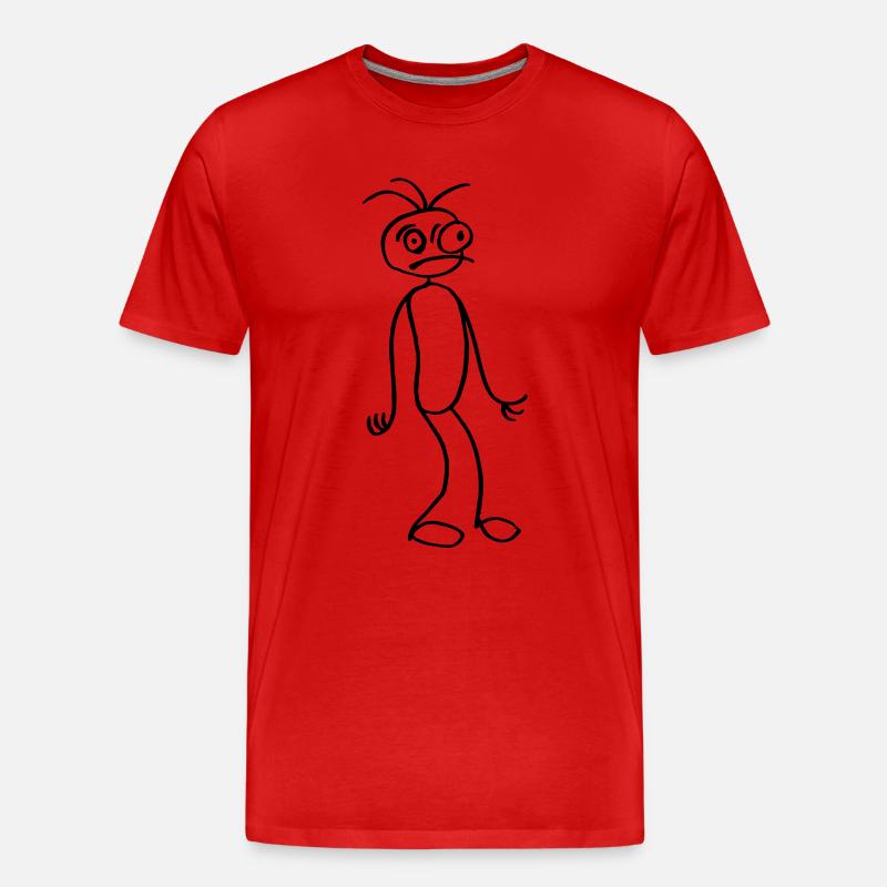 Collez le chiffre - T-shirt bio Premium Homme - rouge