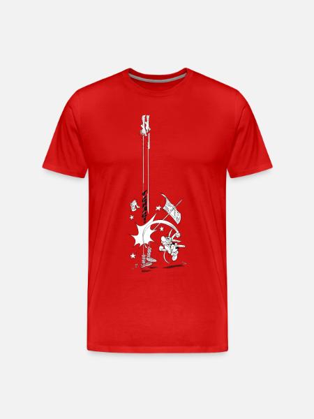 Asterix & Obelix Tchac! - Mannen premium biologisch T-shirt - rood