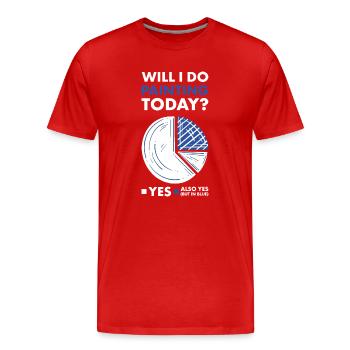 Painter Will I Dance Today - Männer Premium Bio T-Shirt - Rot - Vorne - Damien (186cm)