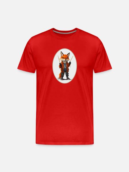 Fuchs Schlagzeug - Männer Premium Bio T-Shirt - Rot