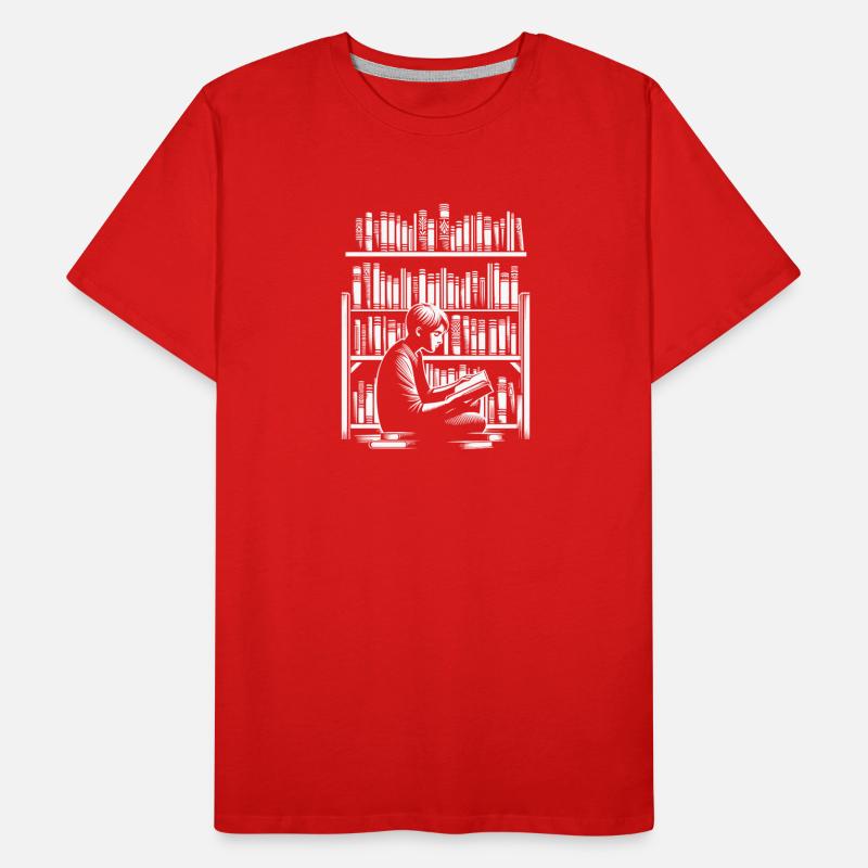 Vertieft in ein Buch Männer Premium Bio T-Shirt