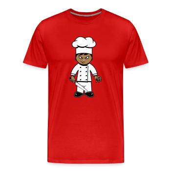 cuire couteau de cuisine drôle d'horreur - T-shirt bio Premium Homme - rouge - Devant - Damien (186cm)
