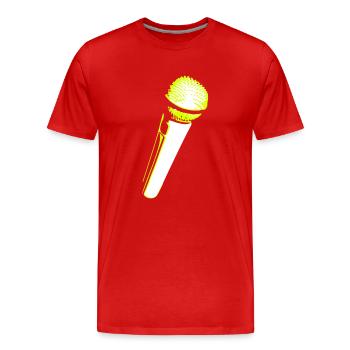 dessin micro - T-shirt bio Premium Homme - rouge - Devant - Damien (186cm)