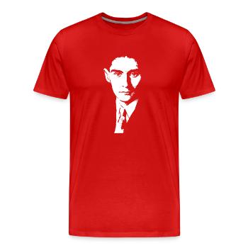 Franz Kafka Shirt - Men's Premium Organic T-Shirt - red - Front - Damien (186cm)