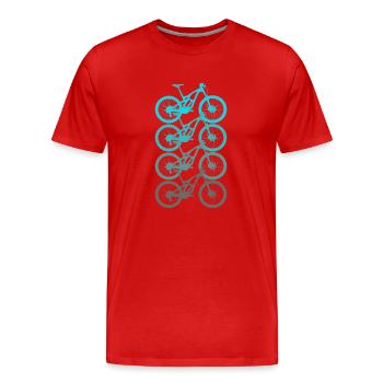 Bike Bike Bike Bike - Men's Premium Organic T-Shirt - red - Front - Damien (186cm)