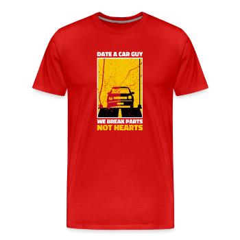 Kfz-Mechatroniker Autowerkstatt Werkstatt Auto - Männer Premium Bio T-Shirt - Rot - Vorne - Damien (186cm)