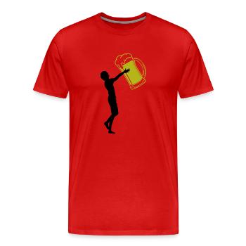 MARIÉ ET MARIÉE - T-shirt bio Premium Homme - rouge - Devant - Damien (186cm)