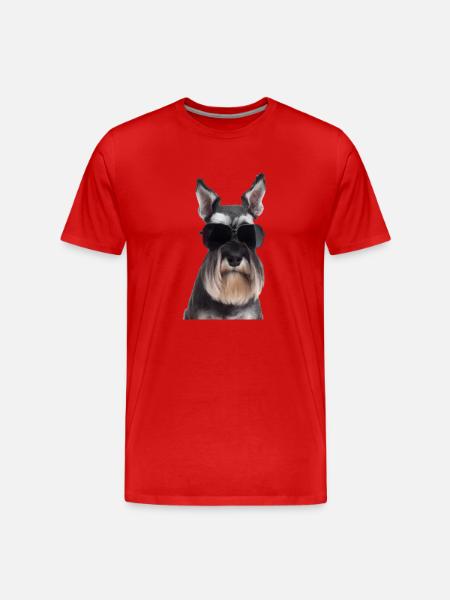 Miniature Schnauzer - Männer Premium Bio T-Shirt - Rot