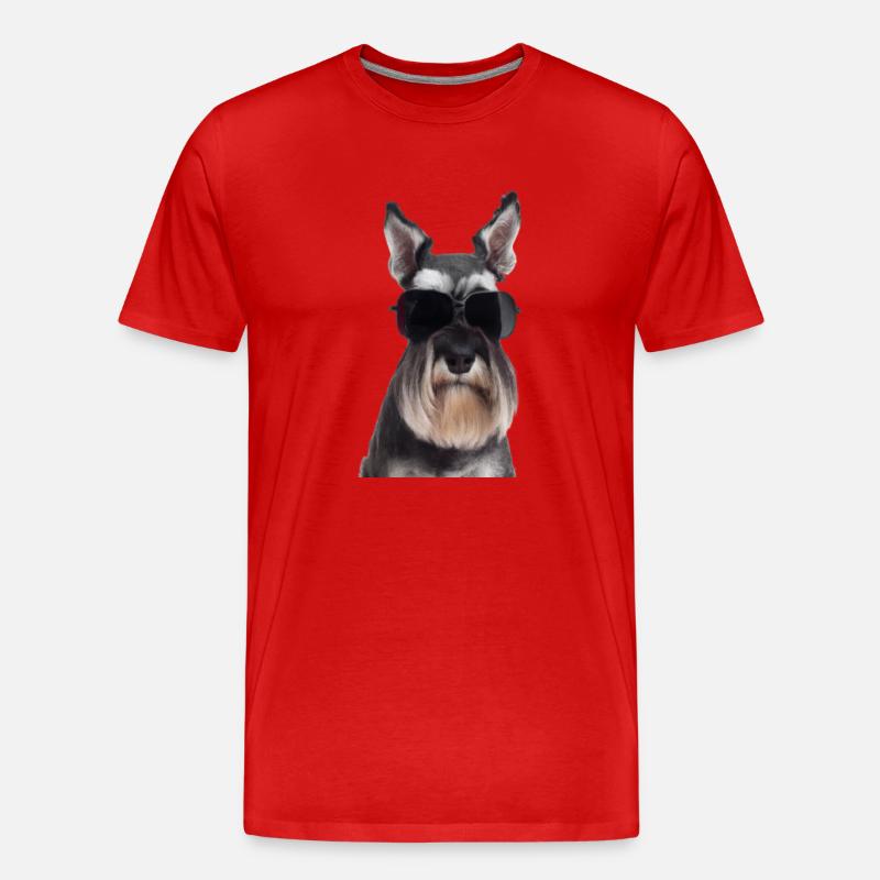 Miniature Schnauzer - Männer Premium Bio T-Shirt - Rot