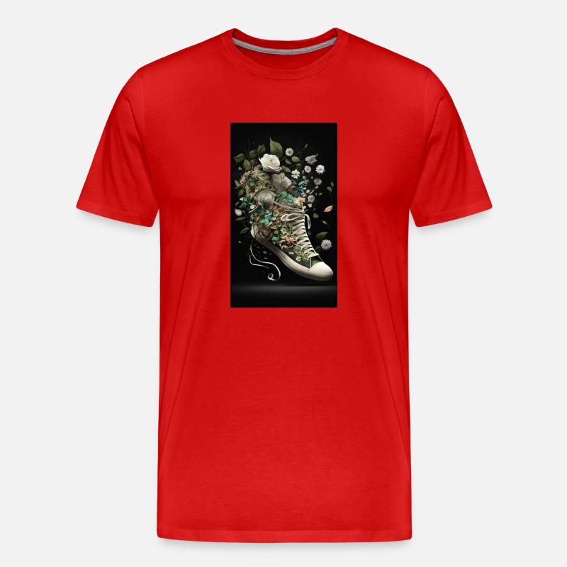 Schuh - Männer Premium Bio T-Shirt - Rot