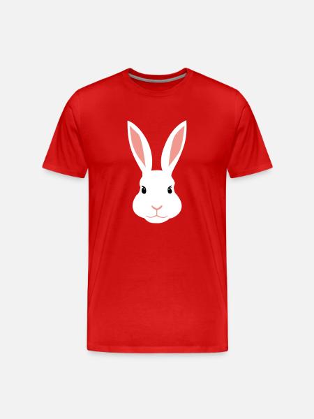 White female rabbit - Men's Premium Organic T-Shirt - red