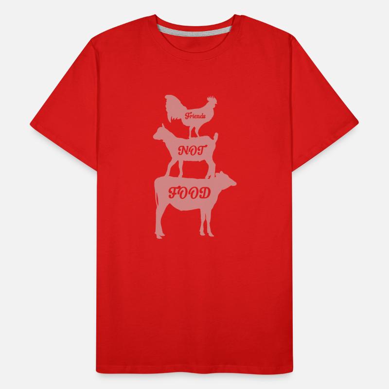 Des amis, pas de la nourriture T-shirt bio Premium Homme