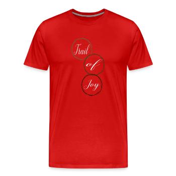 cycling community experiencing bliss - Männer Premium Bio T-Shirt - Rot - Vorne - Damien (186cm)