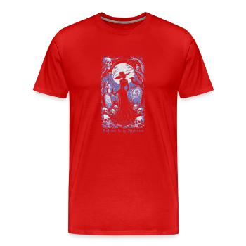welcome to my nightmare 03 - Men's Premium Organic T-Shirt - red - Front - Damien (186cm)