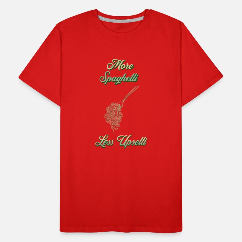 Plus de Spaghetti Upsetti Chef Imprimer Vert T-shirt bio Premium Homme