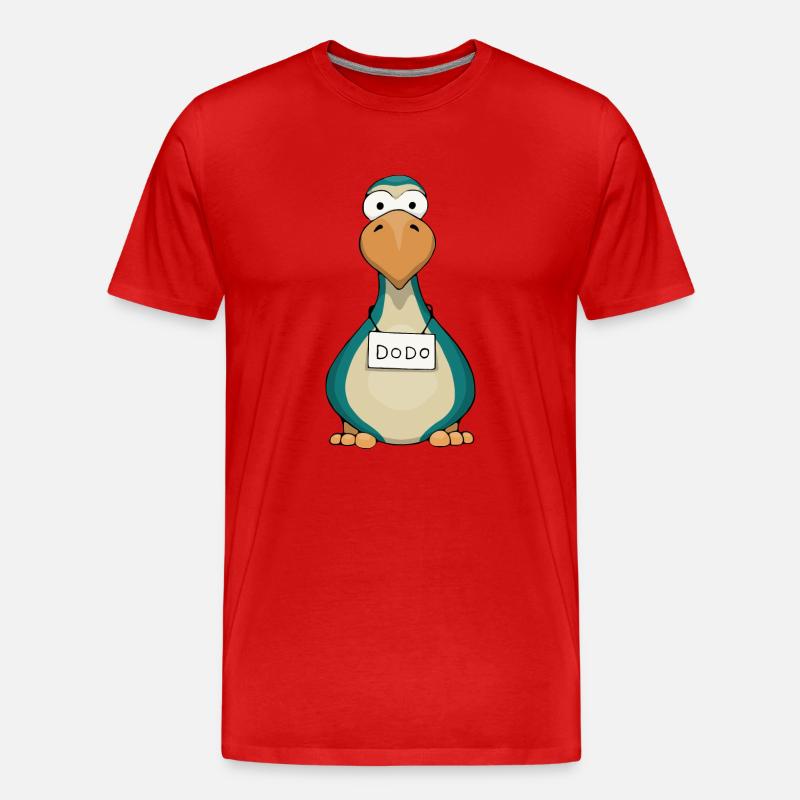 Dodo lustiger Vogel Geschenk - Männer Premium Bio T-Shirt - Rot