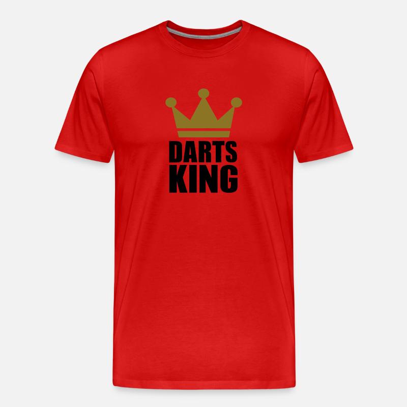 Darts King - Männer Premium Bio T-Shirt - Rot