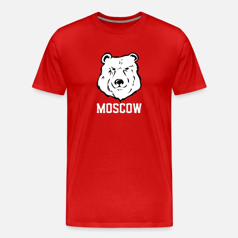 Moskau - Männer Premium Bio T-Shirt - Rot