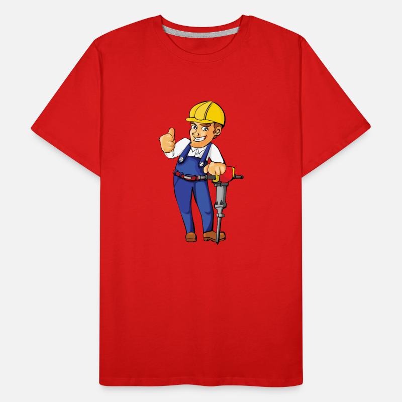 construction worker construction worker road construction2 Men's Premium Organic T-Shirt