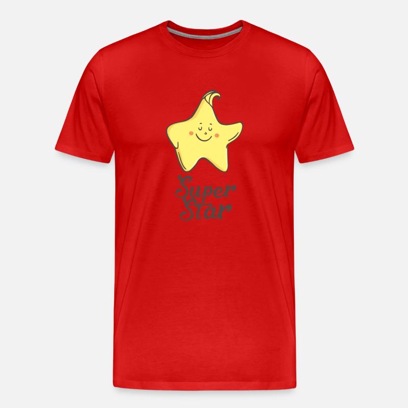 Stern: Super star - Männer Premium Bio T-Shirt - Rot