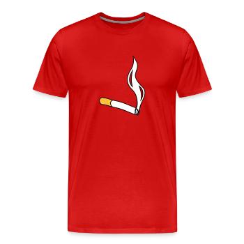 cigarette - Männer Premium Bio T-Shirt - Rot - Vorne - Damien (186cm)
