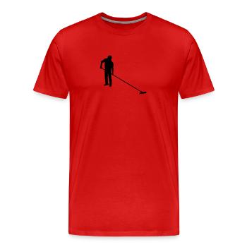 dessin de saunier sel paludier - T-shirt bio Premium Homme - rouge - Devant - Damien (186cm)