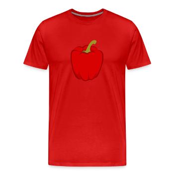 Paprika - Männer Premium Bio T-Shirt - Rot - Vorne - Damien (186cm)