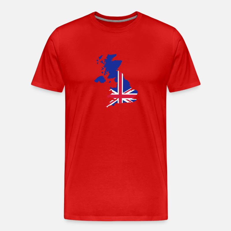 Großbritannien - Männer Premium Bio T-Shirt - Rot