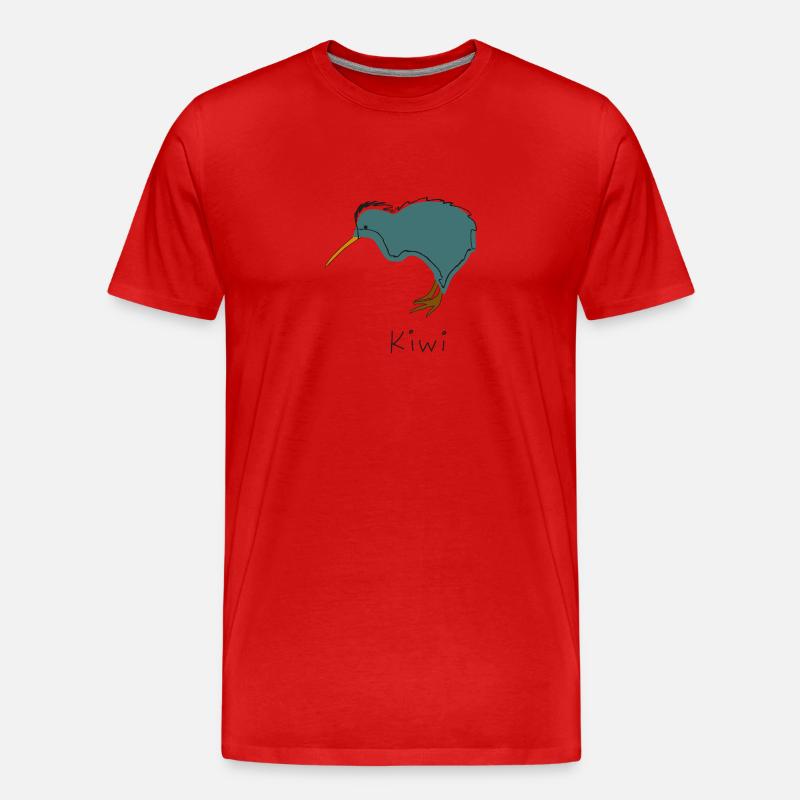 Kiwi 1 - Männer Premium Bio T-Shirt - Rot