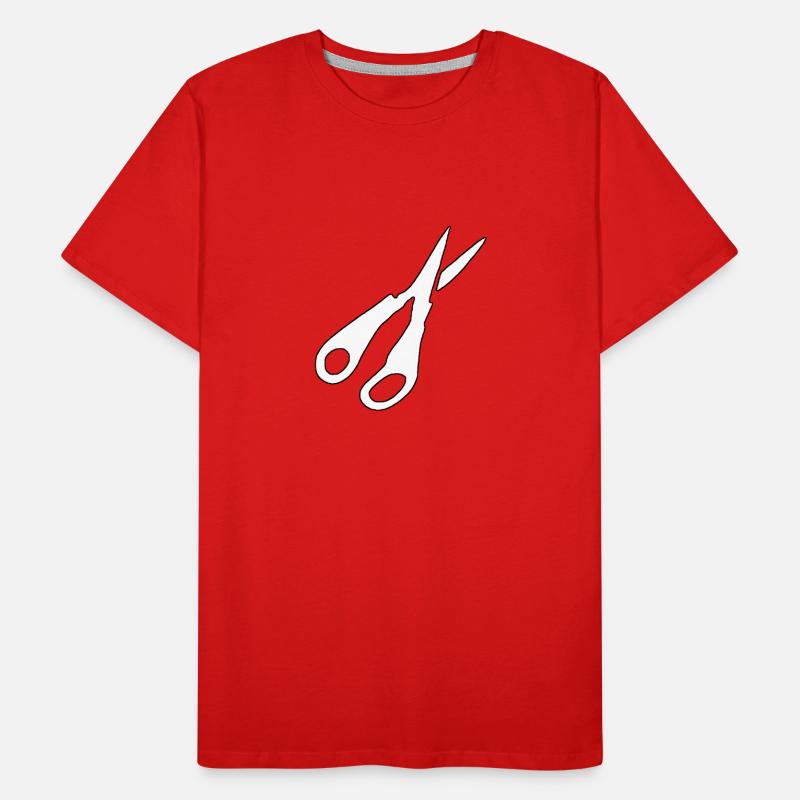 Silhouette de ciseaux T-shirt bio Premium Homme