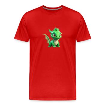 Spitze - Männer Premium Bio T-Shirt - Rot - Vorne - Damien (186cm)