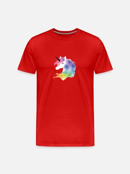 Unicorn - Men's Premium Organic T-Shirt - red