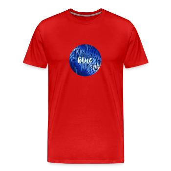 Blue Circle - water reflection - Men's Premium Organic T-Shirt - red - Front - Damien (186cm)