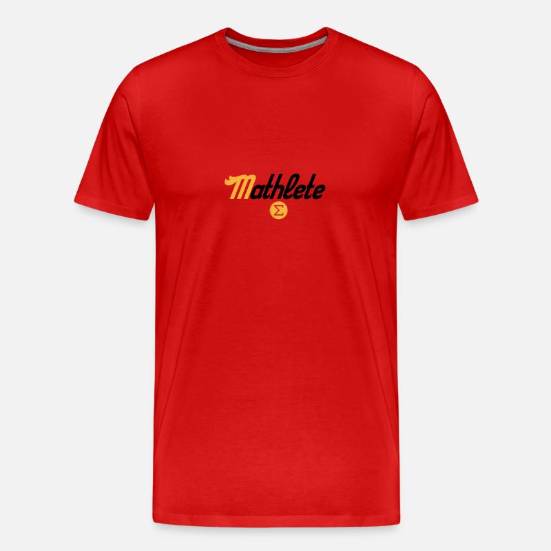 Mathlete - Männer Premium Bio T-Shirt - Rot