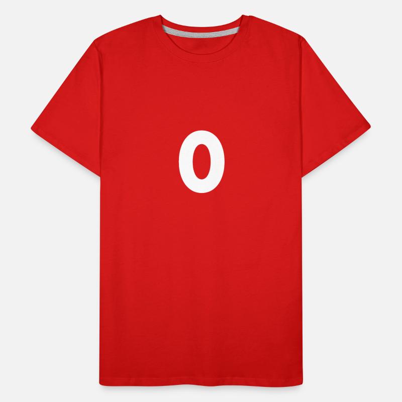 Number 0, number 0, 0, zero, number zero, zero Men's Premium Organic T-Shirt